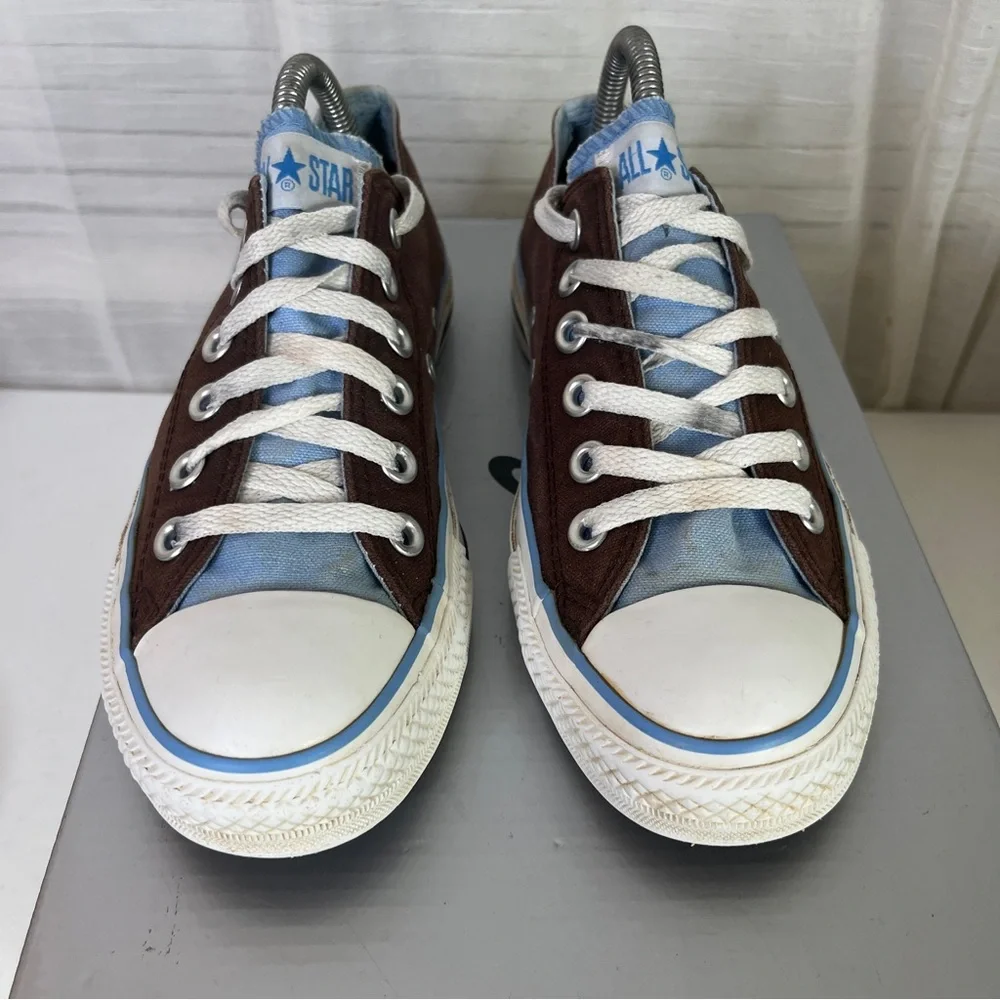 Converse Chuck Taylor All Star‎ Low Tops Two-Tone Brown / Blue Women Size 7 (b5)